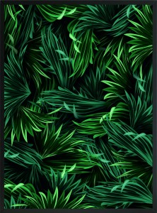 OBRAZ PLAKAT DO SALONU ZIELONE LIŚCIE NATURA