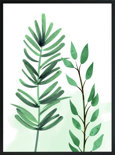 PLAKAT DEKORACYJNY POSTER DO SALONU LIŚCIE NATURA PASTELE