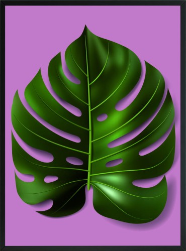 PLAKAT DEKORACYJNY OBRAZ LIŚĆ MONSTERY MONSTERA