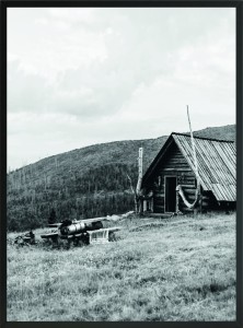 OBRAZ PLAKAT ŚCIENNY CHATA W GÓRACH 