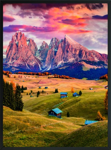 PLAKAT POSTER DEKORACYJNY WIDOK NA GÓRY SZCZYT 