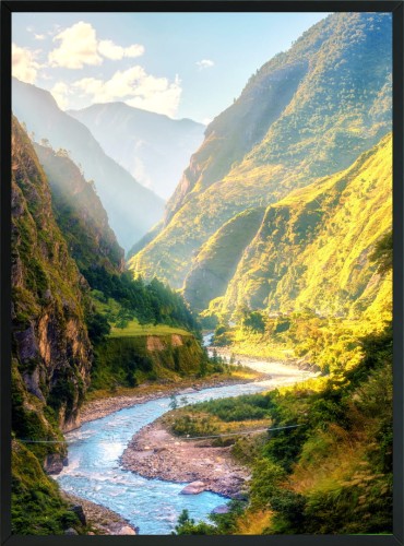 OBRAZ PLAKAT GÓRSKA DOLINA JEZIORO POTOK GÓRY