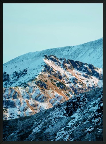 PLAKAT DEKORACJA DO SALONU ŚNIEG W GÓRACH SZCZYT