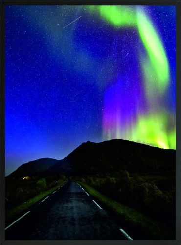 OBRAZ PLAKAT ZORZA POLARNA NOC NIEBO
