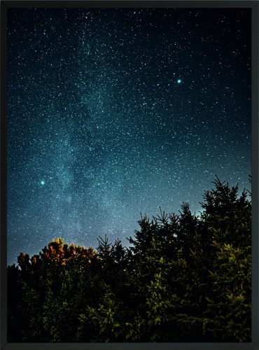 PLAKAT DEKORACYJNY DO SYPIALNI GWIEZDNE NIEBO NOCĄ