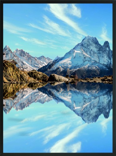 POSTER PLAKAT DO SALONU GÓRA JEZIORO TAFLA WODY