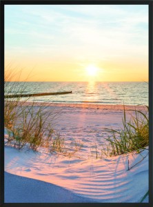 PLAKAT OBRAZ ZACHÓD SŁOŃCA NAD MORZEM BAŁTYK