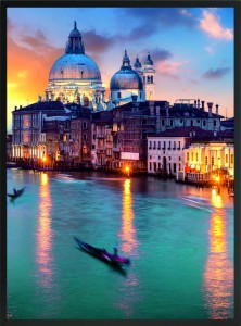 PLAKAT DEKORACYJNY WENECJA WŁOCHY NOC