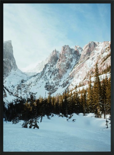 PLAKAT DO SALONU DEKORACJA ŚCIANNA ZIMA W GÓRACH