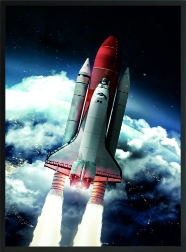 OBRAZ PLAKAT POSTER KOSMOS RAKIETA KOSMICZNA 