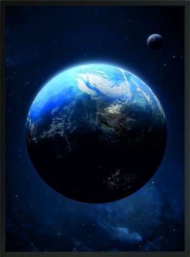 OBRAZ PLAKAT POSTER KOSMOS PLANETA ZIEMIA 