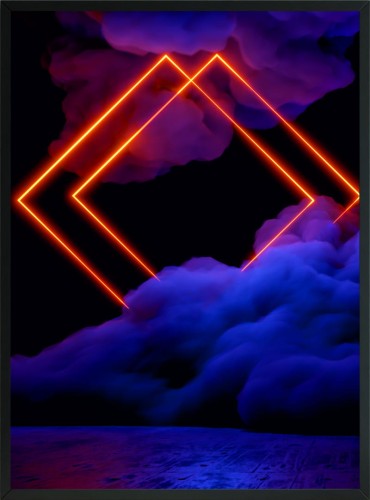 NOWOCZESNY PLAKAT DEKORACJA ŚCIENNA NEONY NEON