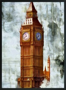 PLAKAT OBRAZ POSTER LONDON BIG BEN ZEGAR