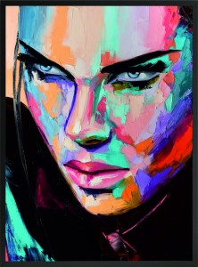 OBRAZ PLAKAT KOBIETA KOLOROWA JAK MALOWANA