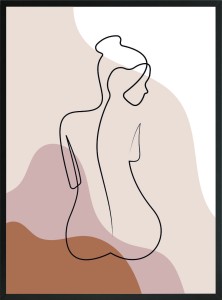 POSTER PLAKAT DO SYPIALNI MINIMALISTYCZNY CIAŁO KOBIETY AKT