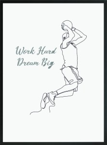 PLAKAT SPORT KOSZYKARZ HOBBY NAPIS 