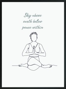 OBRAZ POSTER PLAKAT KOBIETA YOGA NAPIS