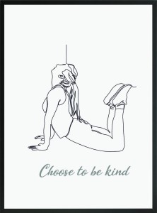 PLAKAT POSTER PLAKAT KOBIETA FITNESS "CHOOSE TO BE KIND"