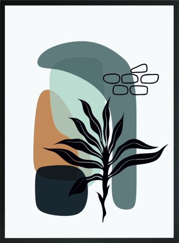 OBRAZ PLAKAT roślina łodyga styl skandynawski