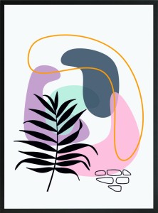 DEKORACJA ŚCIENNA PLAKAT ROŚLINY LIŚCIE