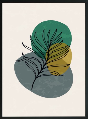 OBRAZ PLAKAT LIŚĆ ROŚLINA BOHO
