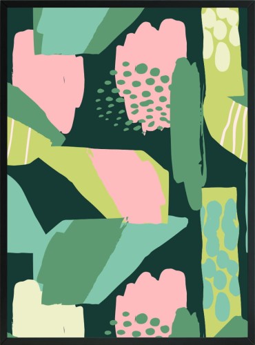 PLAAKT DEKORACJA ŚCIENNA ROŚLINY ABSTRAKCJA 