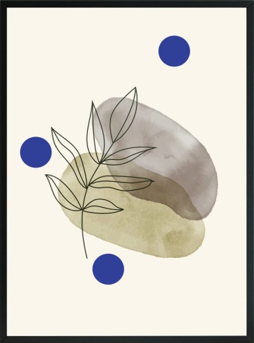 DEKORACYJNY PLAKAT DO SALONU ROŚLINY NATURA