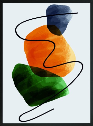 OBRAZ Plakat MINIMALIZM kształty mazaje