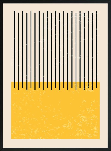 OBRAZ PLAKAT MINIMALISTYCZNY PASY ZÓŁTY 
