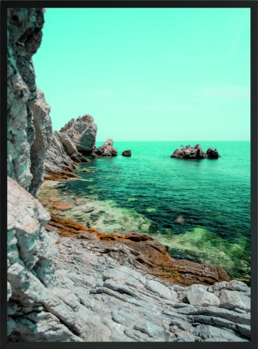 OBRAZ PLAKAT ŚCIENNY KLIF OCEAN SKAŁY 
