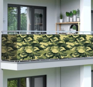 Osłona balkonowa na wymiar moro maskowanie