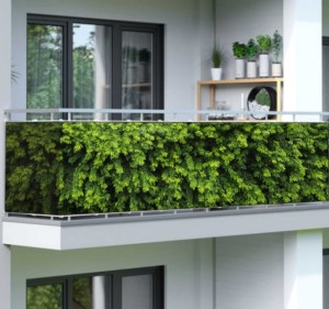 Osłona balkonowa na wymiar żywopłot zieleń 