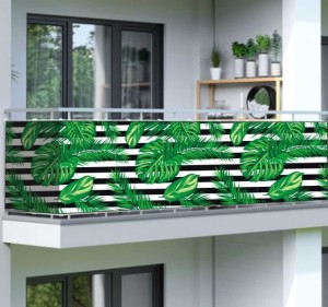 Osłona balkonowa na wymiar liście palmy paski