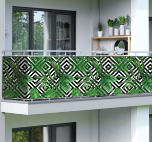 Osłona balkonowa na wymiar liście palmy ornament