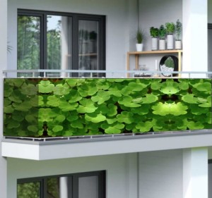 Osłona balkonowa na wymiar koniczyna zieleń łąka