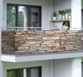 Osłona balkonowa na wymiar murek kamienie mur