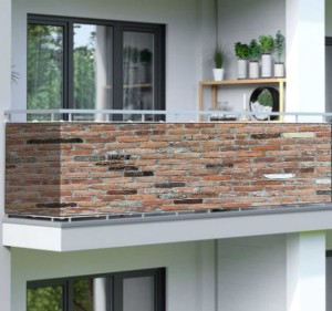 Osłona balkonowa na wymiar murek kamień mur