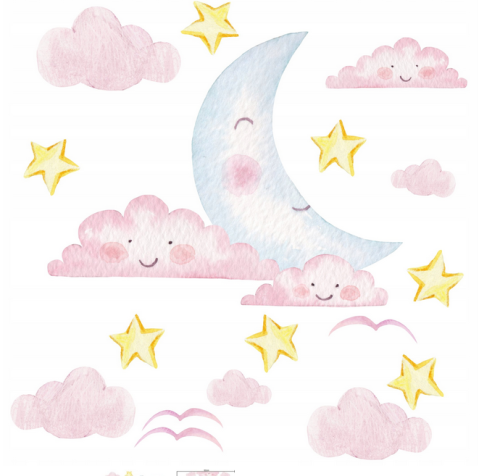 pastel Księżyc Chmurki 70x60.png