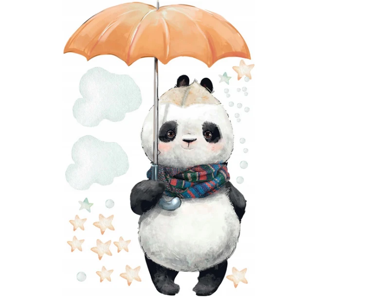 naklejka na ściane panda z parasolem dla dzieci.png