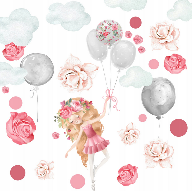 M Naklejka ścienna pastel Baletnica Balony 100x100.png