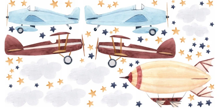 NAKLEJKI ŚCIENNE DLA DZIECI SAMOLOTY chmurki.png
