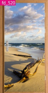 FOTOTAPETA NA DRZWI MEBLE OKLEINA PLAŻA MORZE