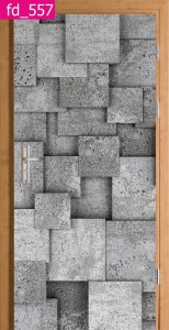 Betonowe sześciany 3D FOLIA SAMPRZYLEPNA NA DRZWI