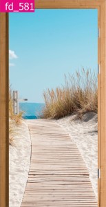 PLAŻA PIASEK WYDMY FOTOTAPETA na drzwi okleina