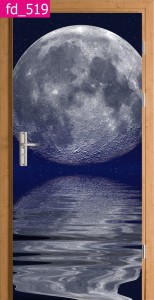 NOWOCZESNA OKLEINA NA DRZWI KSIĘŻYC W PEŁNI NOC