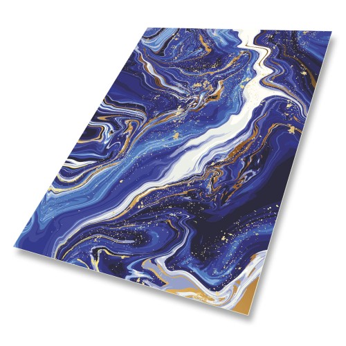 DYWAN MATA z winylu dywan winylowy niebiesko biały