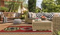 Elegancki dywan winyl patio Ramy Królewskie wzory