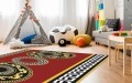 Elegancki dywan winyl patio Ramy Królewskie wzory