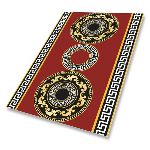 Elegancki dywan winyl patio Ramy Królewskie wzory