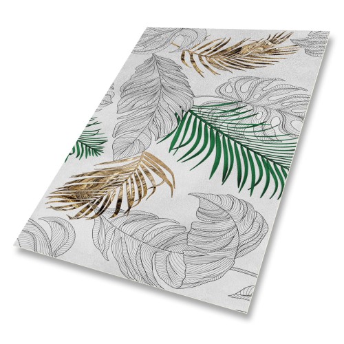 ZŁOTE LIŚCIE PALMOWE mata dywanowa winylowa
